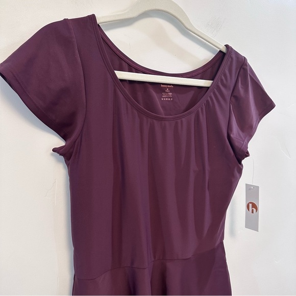 HONEYMARK swimsuit pepper dress top in wine burgundy - Picture 7 of 8